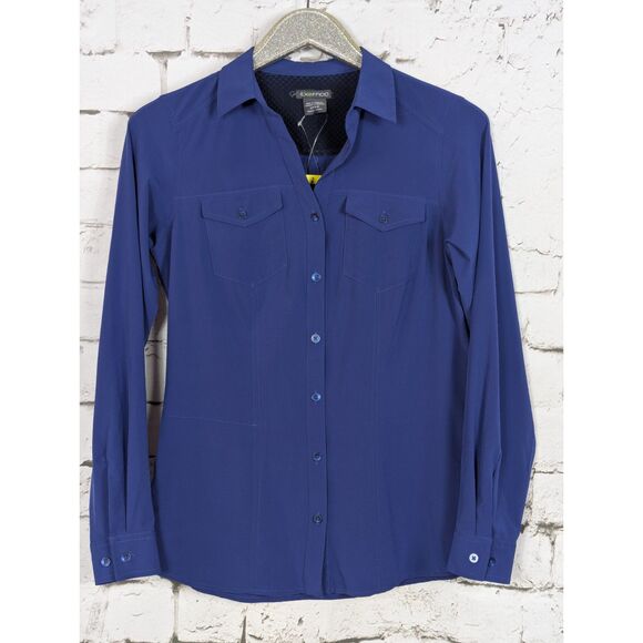 EXOFFICIO Kizmet Stretch Shirt Sporty Work Casual Quick Dry Pocket Small NEW - Picture 1 of 9